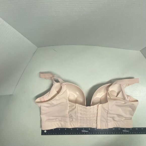 MASTECTOMY BRA Peach Inserts Nipple Indentation And Pockets Size 40 SEE DESCRIPT - Picture 4 of 10